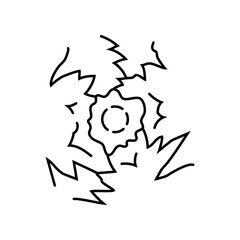 Obraz premium ball lightning unsolved mystery line icon vector. ball lightning unsolved mystery sign. isolated contour symbol black illustration
