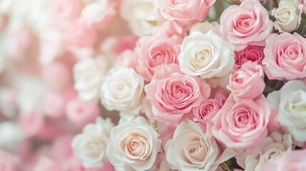 Soft pastel gradient from pink to white forming a romantic Valentine's Day backdrop.