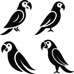 Fototapeta premium a-cool--minimalist-icon-of-a-macaw-for-exotic-pet