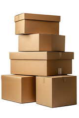 Obraz premium Stack of Cardboard Boxes for Packaging and Shipping