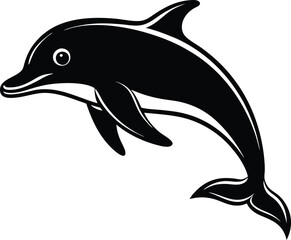 Naklejka premium dolphin isolated on white background