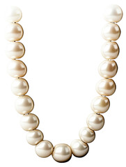 Obraz premium PNG Pearl necklace with large white pearls