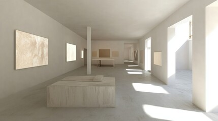 Obraz premium Minimalist and Serene Interior Design with Artistic Touches