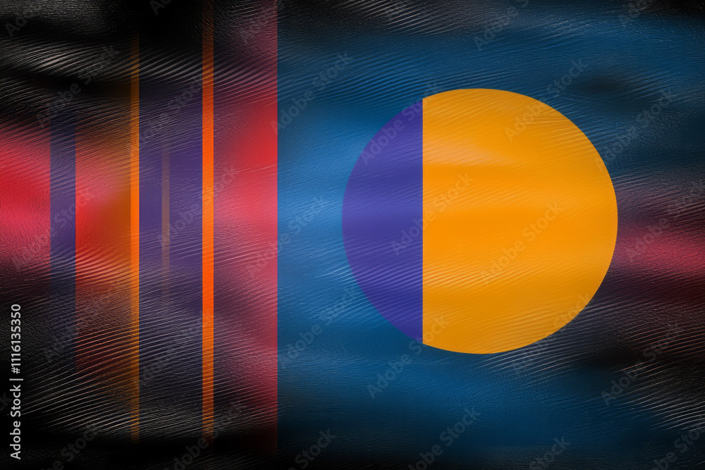 Poster a colorful abstract background with a circle