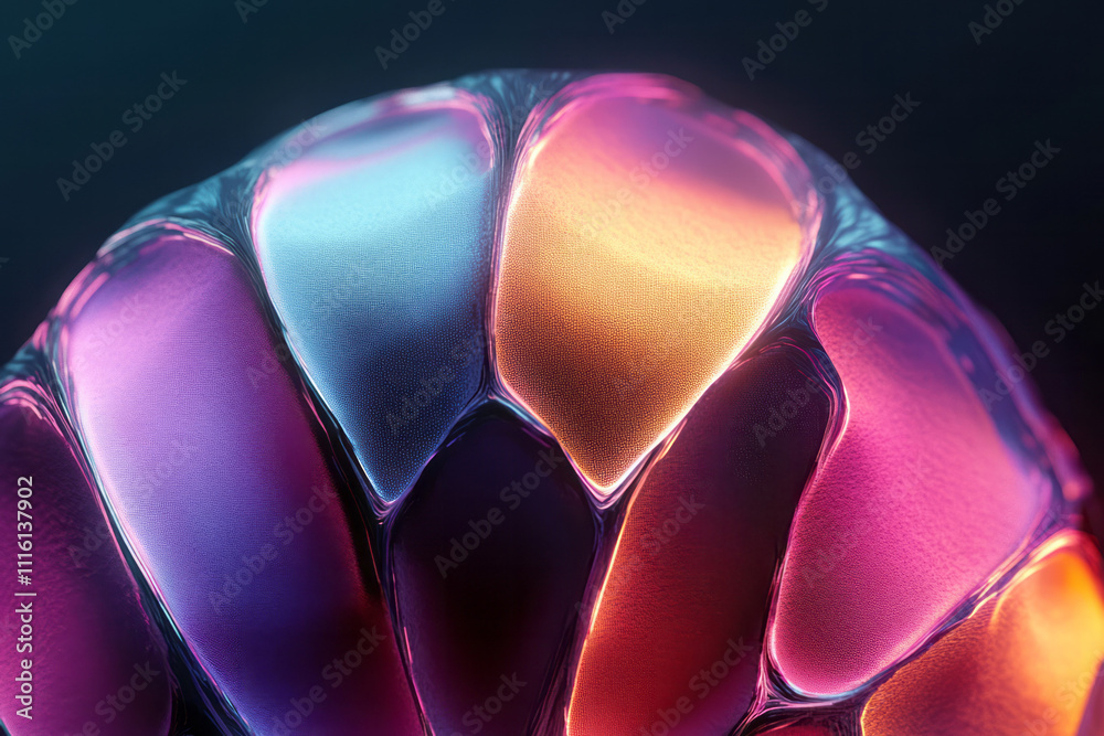 Poster a close up of a colorful vase with a black background
