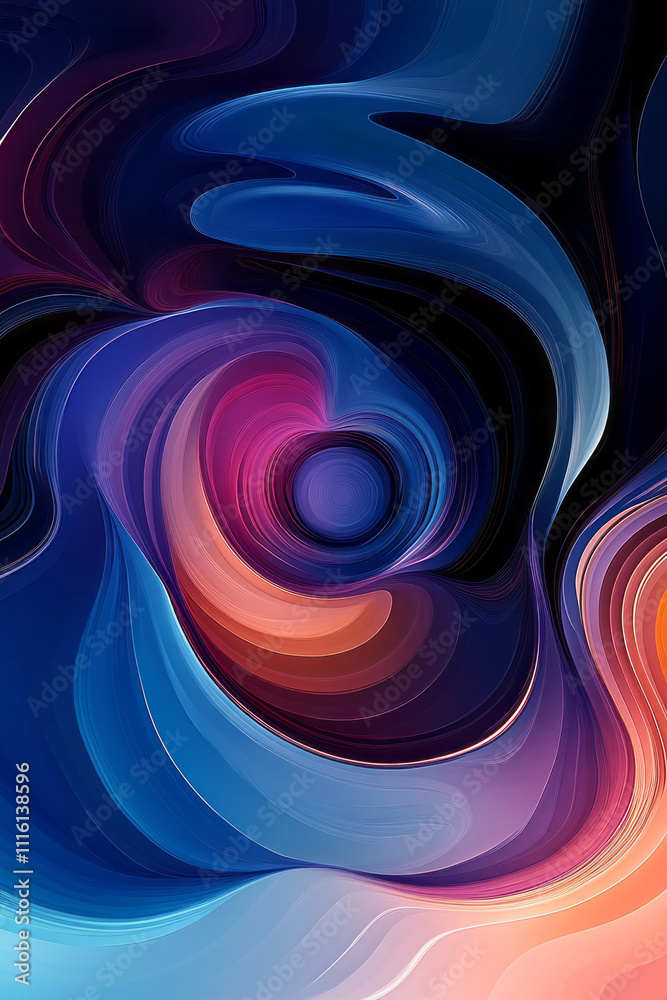 Poster abstract background with colorful swirls