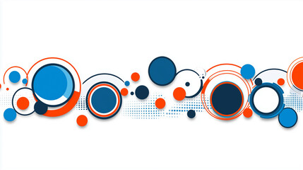 Abstract colorful circles on a white background