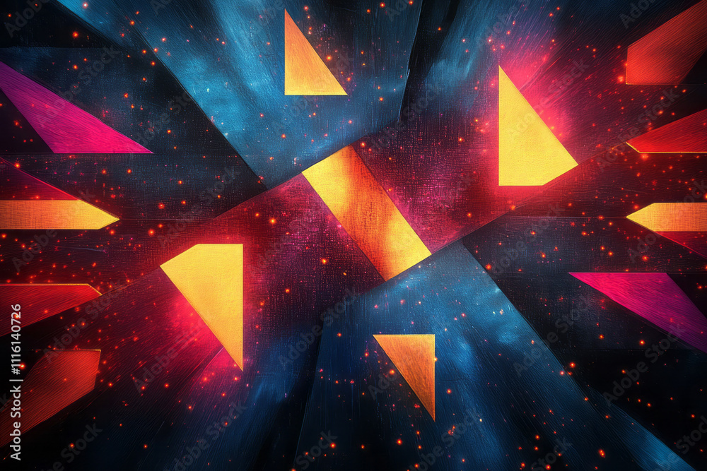 Aufkleber a colorful abstract background with many different shapes