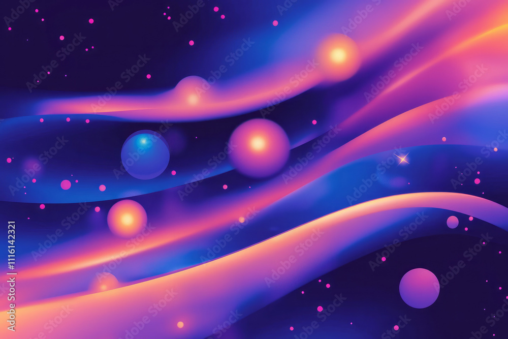 Poster abstract background with colorful shapes