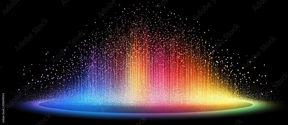 Aufkleber vibrant multicolored sparkling fireworks creating a beautiful display in the night sky during a fest