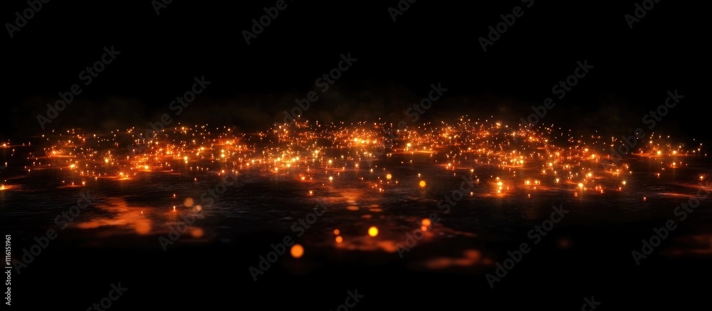 Aufkleber sparkling abstract holiday background featuring diffused warm lights on a dark surface for festive s