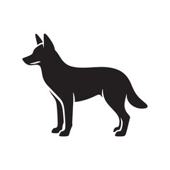 Stylish dingo silhouette for versatile digital projects - Dingo black vector
