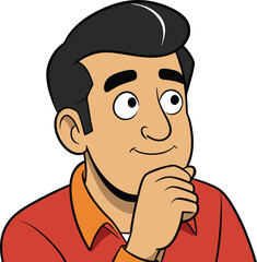 Fototapeta premium thinking man vector