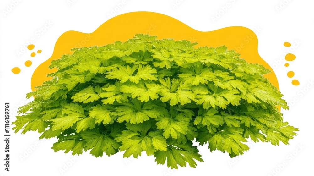 Poster lush maidenhair fern foliage creating a vibrant green design element against a bright background ide