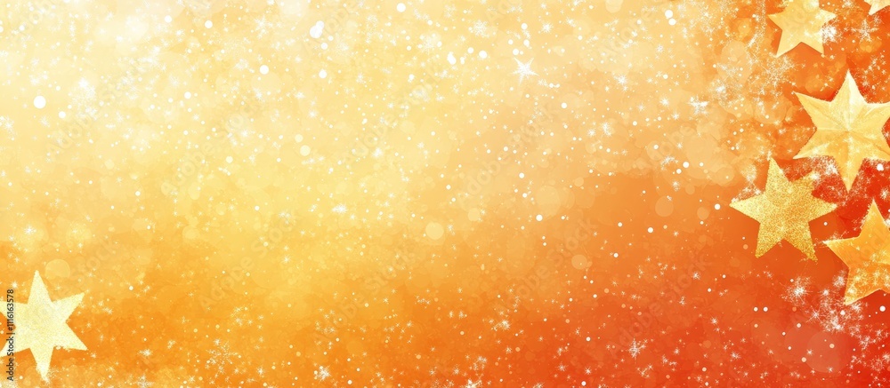 Poster vibrant festive background with shimmering sparkles and gold stars creating an enchanting celebratio