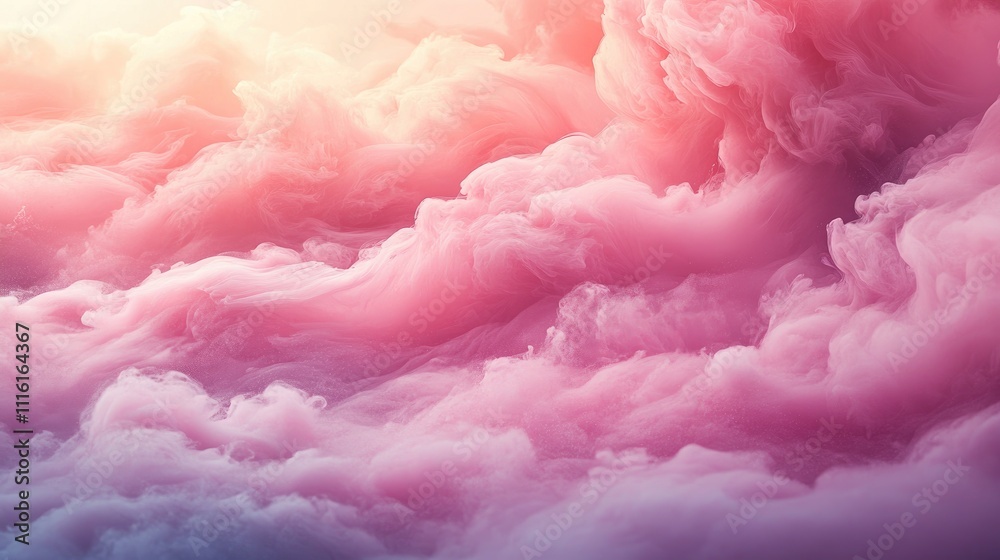 Poster Abstract Pink Smoke Background with Soft Swirls and Silky Texture Ideal for Luxury Design Projects and Artistic Concepts
