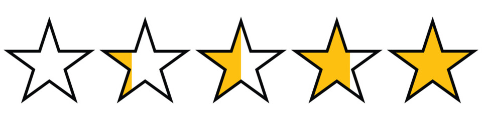 Obraz premium 5 Star. Star icon simple sign. Five stars for ranking. Five stars customer product rating review flat icon for rankings, apps, buttons, templates, and websites. Design eps 10