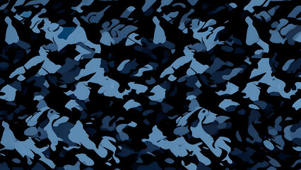 camouflage, blue protective, dark background, light blue, army pattern