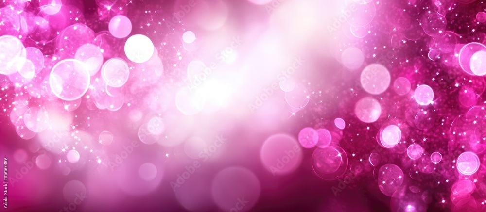 Leinwandbilder Elegant sparkly bokeh background with soft defocused lights in shades of pink creating a dreamy abstract atmosphere for various uses