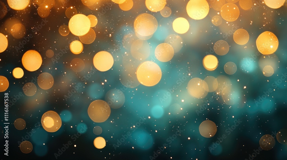 Poster Colorful abstract bokeh background with blurred lights creating a vibrant atmosphere perfect for retail and shopping visuals