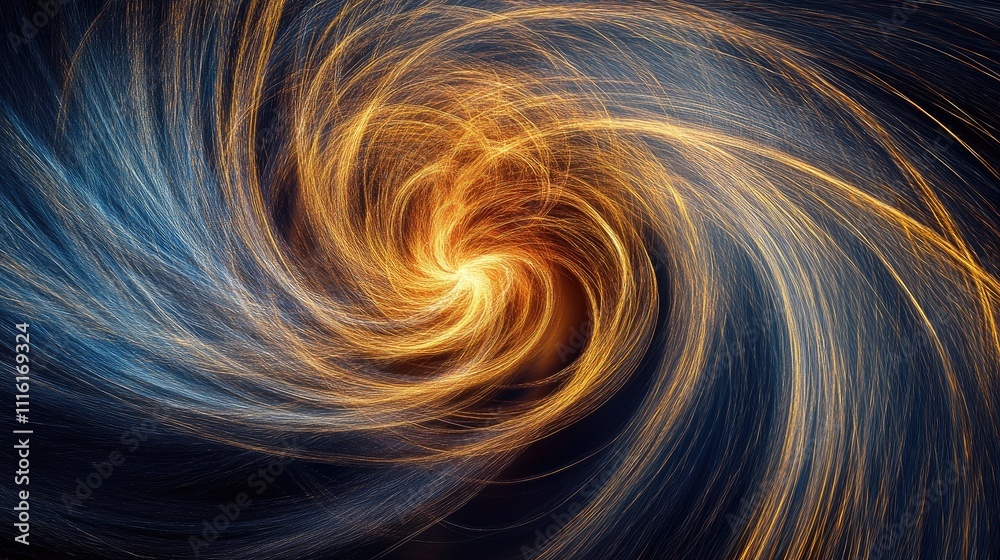 Poster Abstract swirling patterns in vibrant colors representing dynamic energy and motion in a creative art design background.