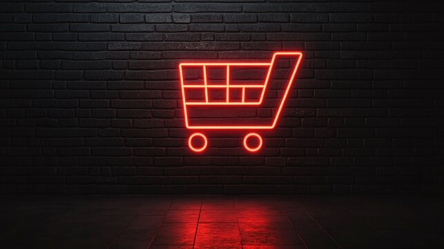 Scritta luminosa del Black Friday in stile neon su un muro di mattoni