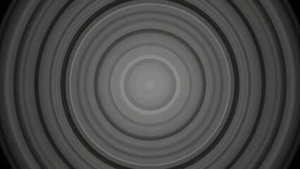 Fototapeta premium Radial gradient featuring alternating rings of soft gray and pitch black for a hypnotic effect