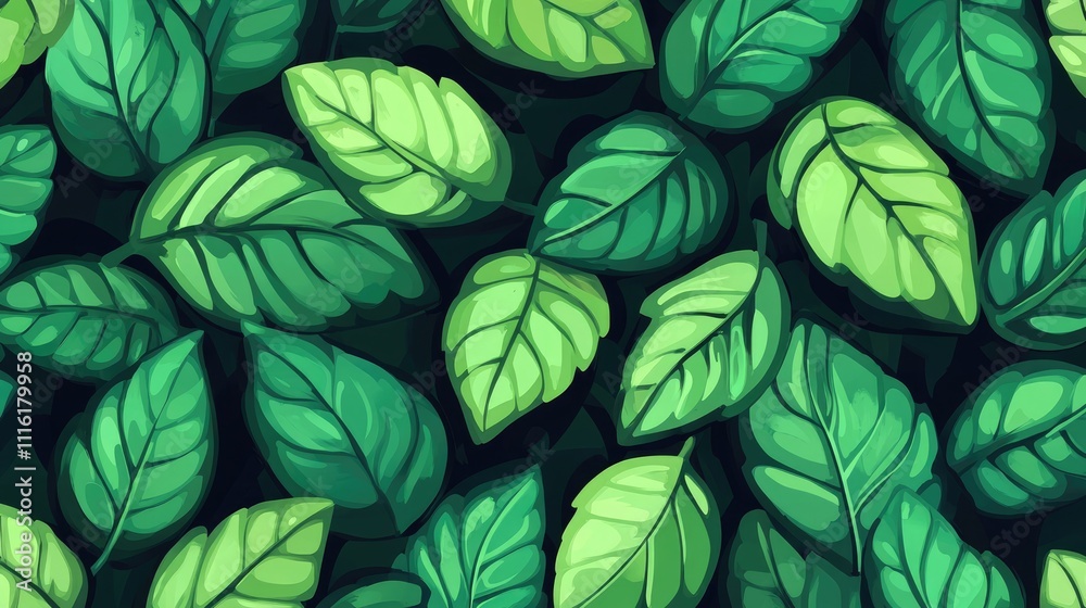 Poster lush green ivy foliage background with vibrant leaves ideal for nature and botanical themes in desig