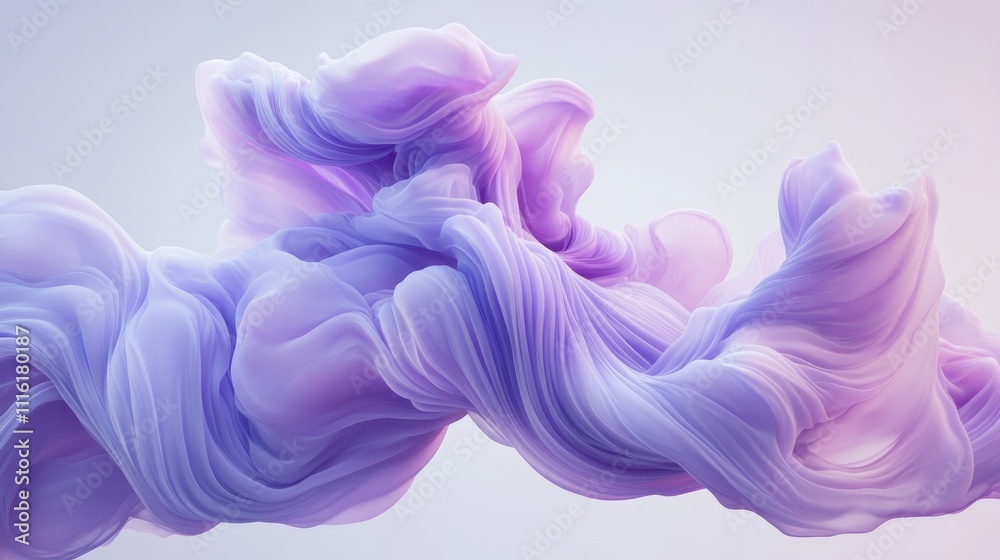 Aufkleber Stylish abstract background with soft flowing textures in pastel purple hues creating a modern and elegant visual effect