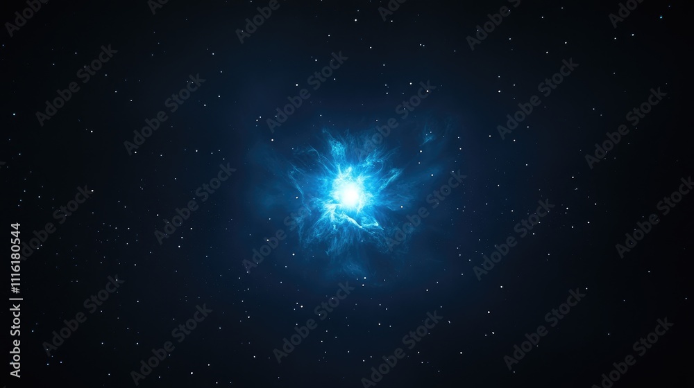 Poster stunning astronomical capture of the crab nebula showcasing vibrant blue hues against a backdrop of 