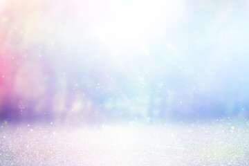 Abstract background of soft focus bokeh lights