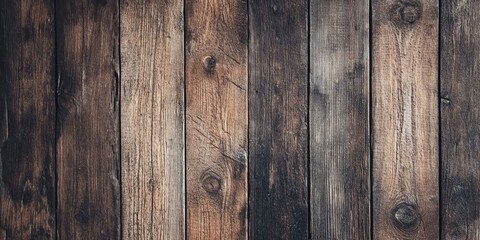 Fototapeta premium A backdrop featuring a weathered and rustic wood texture, highlighting the natural imperfections and aged appearance of the timber, providing a charmingly old fashioned feel.