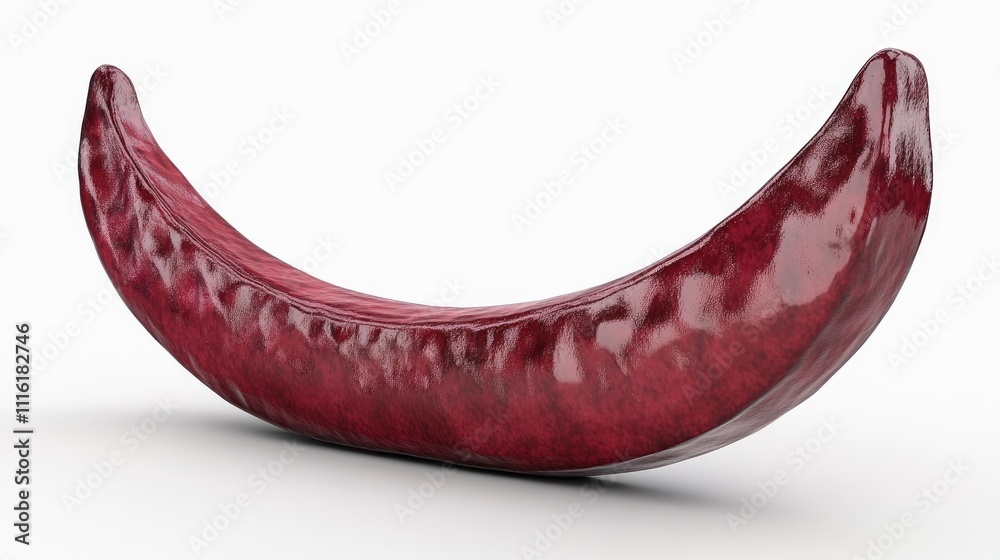 Poster red bean isolated on a clean white background showcasing its vibrant color and unique shape ideal fo