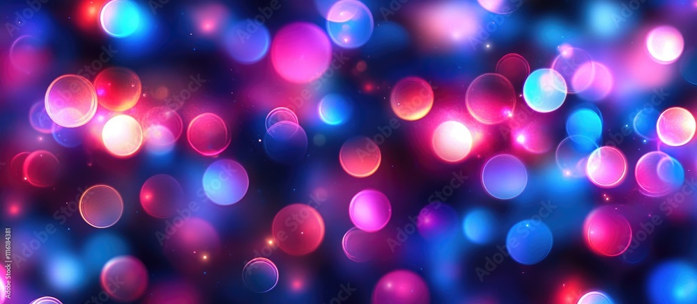 Poster colorful bokeh lights creating a festive atmosphere with glowing orbs and vibrant hues suitable for 