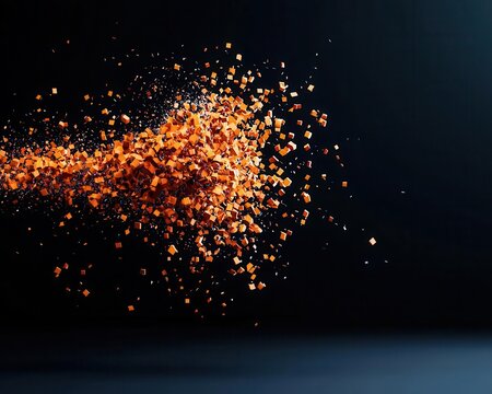 Abstract depiction of entropy increase, chaotic particles and energy, Thermodynamic Entropy, Statistical Mechanics