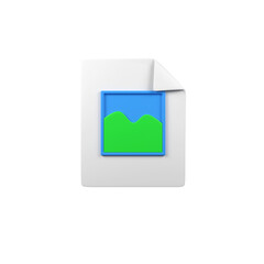 Fototapeta premium Image File Format isolated 3d render icon illustration