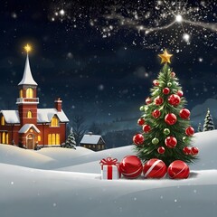 christmas tree with gifts