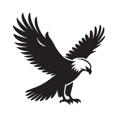 Minimalistic eagle silhouette for diverse design purposes - Eagle illustration - minimallest eagle vector
