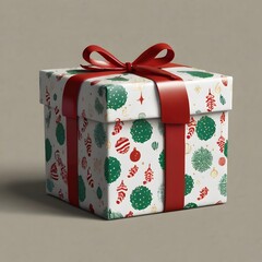 gift box with red ribbon