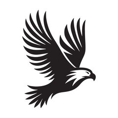 Obraz premium Bold eagle silhouette for versatile artistic uses - Eagle black vector 