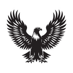 Simplified eagle silhouette for innovative design needs - Eagle illustration - minimallest eagle vector
