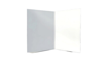 Naklejka premium Clean A3 half-fold brochure blank transparent template, perfect for mockups, presentation designs, and 3D illustration projects.