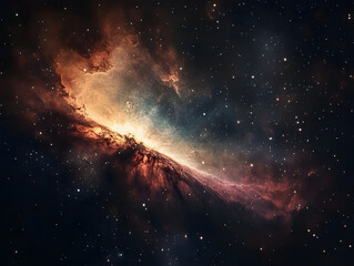 Obraz premium Nebula and galaxies in space.