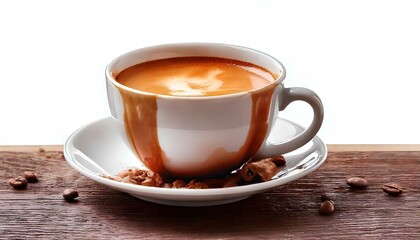 Coffee Cup Isolated on White Background - Fresh Beverage Concept