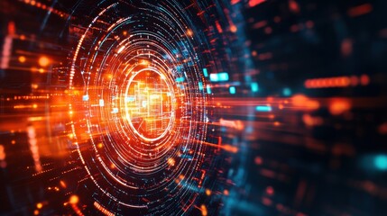 Fototapeta premium Vibrant Future of Finance Systems Illustration