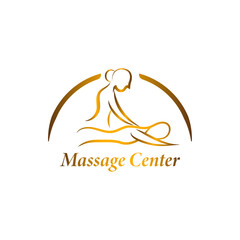 Logo for Massage Center, Spa. Vector Illustration.