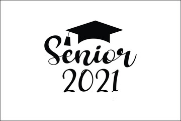 senior 2021 vector