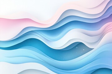 Fototapeta premium Abstract blue wave lines background and Blue Ethereal smoke waves illustration with copy space on a white backdrop