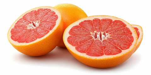 Fresh Grapefruit Halves Realistic Image