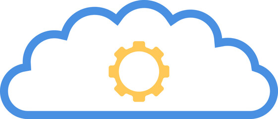 Brain with Gear Wheel Icon – Innovation and Cognitive Thinking Concept, working brain